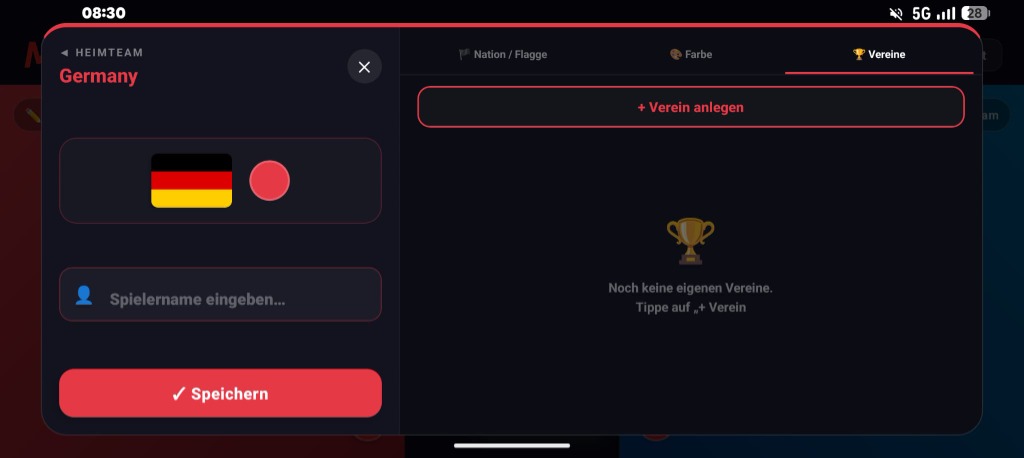 MatchTimer Team Setup